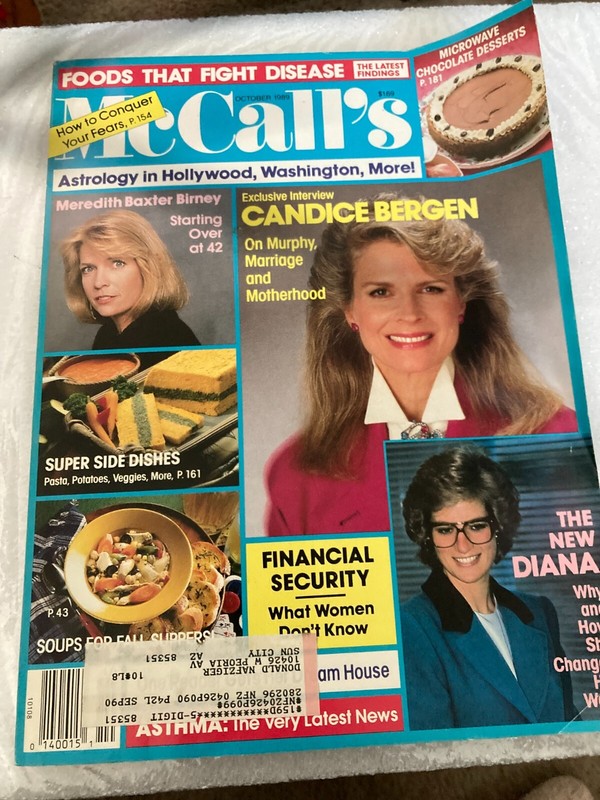 1989 McCall's Magazine with Candice Bergen