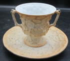 Vintage Ardalt Japanese Lenwile Occupied Japan Cup or Sugar Bowl & Saucer Peach — photo 1