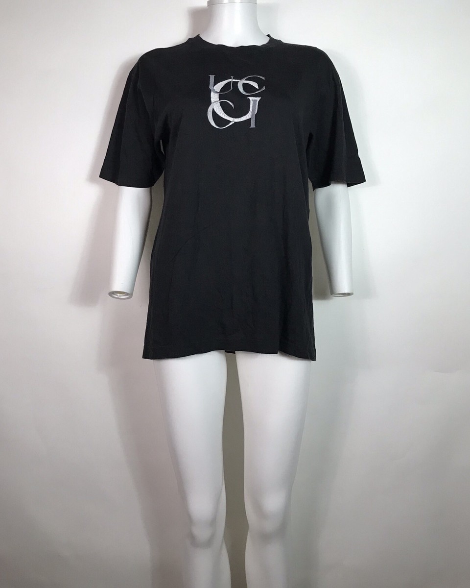 トップス GUCCI by Tom Ford T-shirt S/S 1997 Gucci by Tom Ford GG Logo Embroidered Taupe Stretch