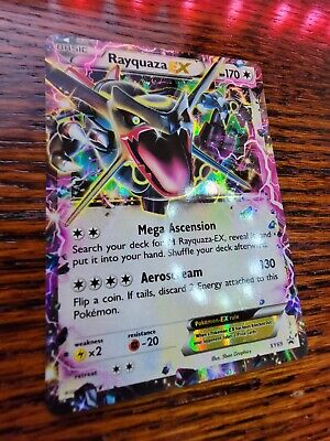 1x Rayquaza-EX - XY69 - Shiny Rayquaza-EX Box Promo Moderately Played  Pokemon XY