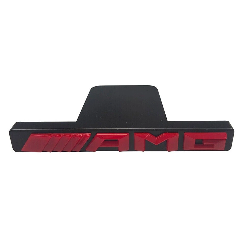 Emblem Red Chrome Panamericana GT Grille Radiator Mercedes Benz AMG Badge Foto 3 de 4