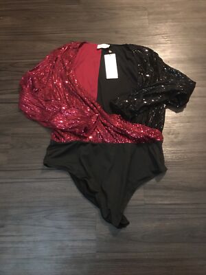 Club L London Plus Sequin Contrast Wrap Detail Body Size UK24 in Multi  Color | eBay