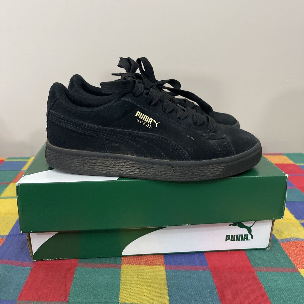 Puma Suede Classic XXI PS Skater Skateboard All Black Puma Suede Classic XXI PS Skater Skateboard All Black