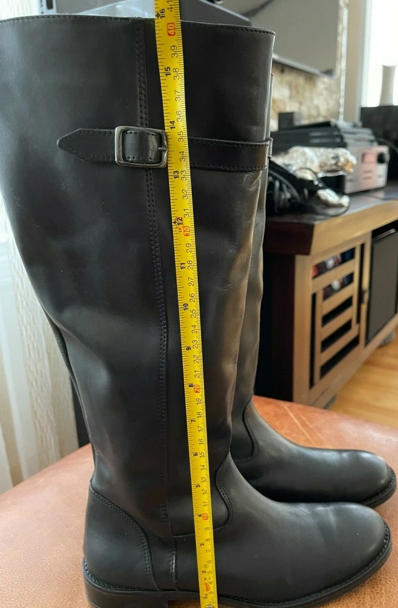 Italian Shoemakers Women s Riding Boots Antonia Black Leather Size 7
