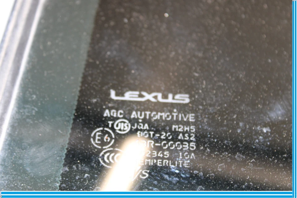 07-17 Lexus LS460 Puerta Trasera Izquierda Lado del Conductor Esquina Cuarto Ventana Vidrio Fabricante Original Foto 4 de 4