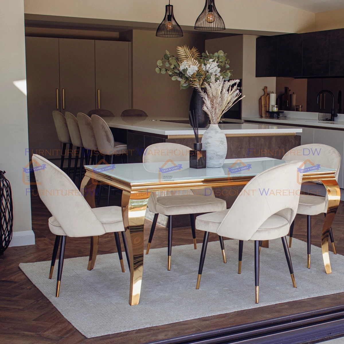 White gold on sale dining chair