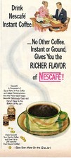 1953 Print Ad of Nescafe Instant Coffee equal parts coffee and carbohydrates
