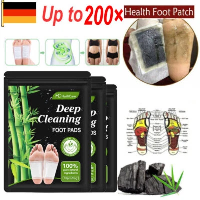 HAILICARE 200/100x Entgiftungspflaster Fusspflaster Foot Pads Detox Pflaster Bambusessig