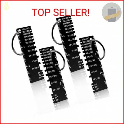 Xuhal 4 Pieces Double Sided Wire Metal Sheet Thickness Gauge Wire Measurement To