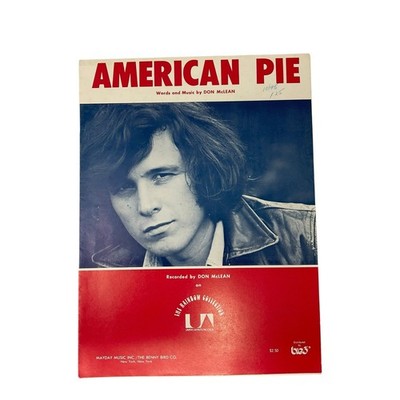 American Pie Sheet Music Don McLean The Rainbow Collection United Artists Record