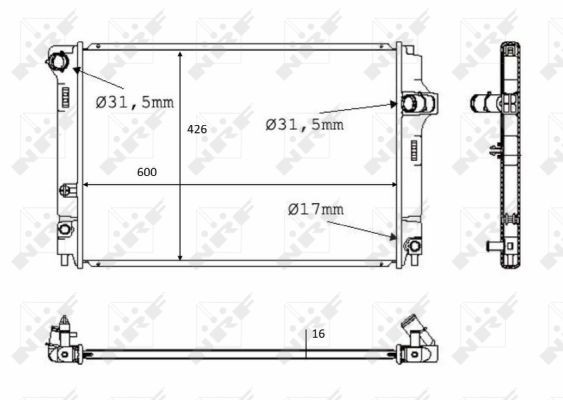 Fits NRF 58382 RADIATOR