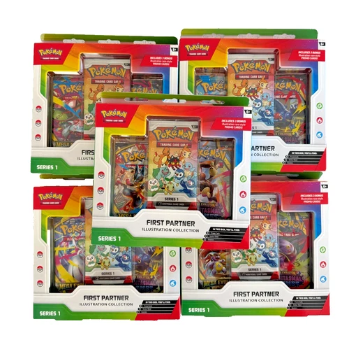 Pokemon First Partner Illustration Collection Series 1 Lot of 5 New Sealed