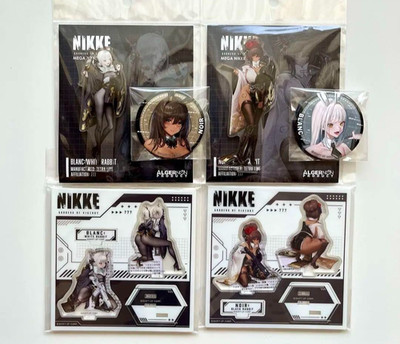 NIKKE Goddess Of Victory Blanc Noir Can Badge Acrylic Stand Set Kyoto JP Limited