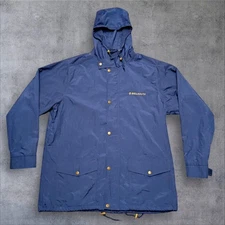 Vintage BellSouth Hartwell ViaSport Men's L Navy Windbreaker Hooded