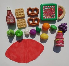 Little Tikes Vintage Toy Food Lot Play Pretend Pizza Syrup Waffles Pretzels