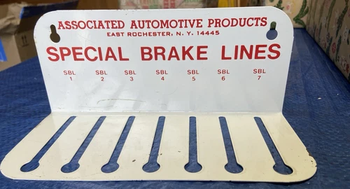 Vintage Associated Automotive Brake Line Metal Advertising Store Display Rack