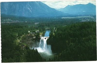 Snoqualmie Falls Washington Cascade Mountains Valley J Boyd Ellis Chrome Post...