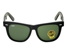 Ray-Ban Sunglasses RB2140 Original Wayfarer Black Frame Green Lenses 54mm Unisex
