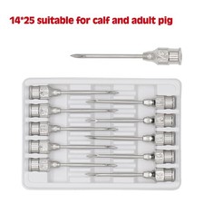 Newest 10pcs Veterinary Needles 304 Stainless Steel For Chickens, Geese Pigs USA