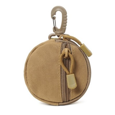 Durability Water Resistant Round Pouch With Zippers Quick Access Storage Bag