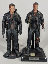 Hot Toys DX13 T2 Terminator T-800 Battle Damaged DUE FIGURE 1/6 IN UNA DX46 2.0