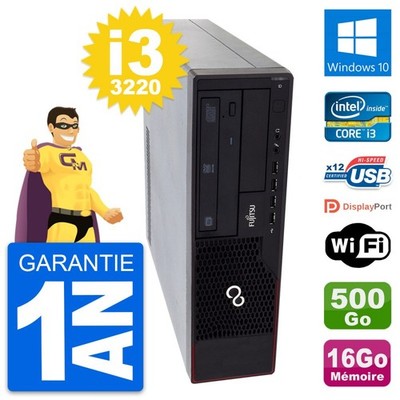 PC Fujitsu Esprimo E910 Dt Intel i3-3220 RAM 16Go Scheibe 500Go Windows 10 Wifi