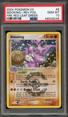 Pokemon Nidoking EX Fire Red & Leaf Green Reverse Holo Rare #8 PSA