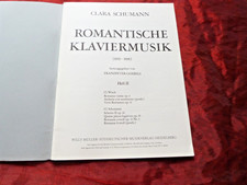 CLARA SCHUMANN Romantische Klaviermusik Heft 2 herausg. Franzpeter Goebels