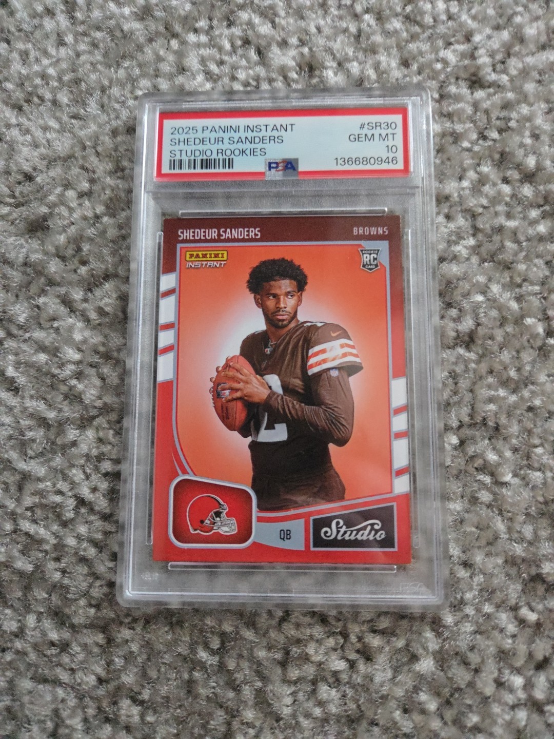 Shedeur Sanders Panini Instant Studio Rookies #SR30 Base