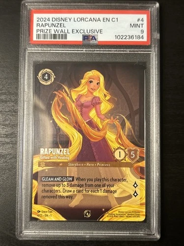 Rapunzel - Dotado de Cura - Disney Lorcana Tournament Promo DLPC 4/C1 PSA 9 - Foto 1 de 4