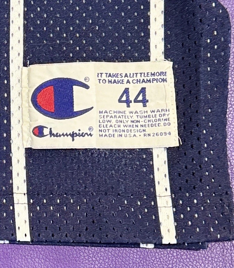 正品复古 1990 年代 Hakeem Olajuwon #34 休斯顿火箭队冠军球衣 44 — 第 3/4 张图片