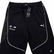 PUMA BMW MMS Sweat REG Pants pantaloni pantaloni da allenamento pantaloni da jogging uomo neri nuovi