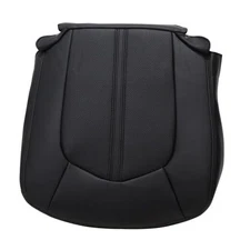Leather Perforated Front Driver Side Bottom Replacement Seat Black