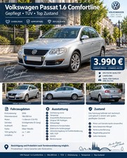 VW Passat 1.6 Comfortline, 116 PS, 186.000 km, T&Uuml;V, gepflegt