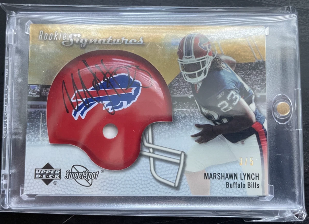 お譲りします / lynch. （バラ売り可） Marshawn Lynch Football Original Autographed Sports Trading Cards