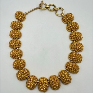 Authentic Clara Studio Inc 1980s vintage gold plated massive high end runway necklace