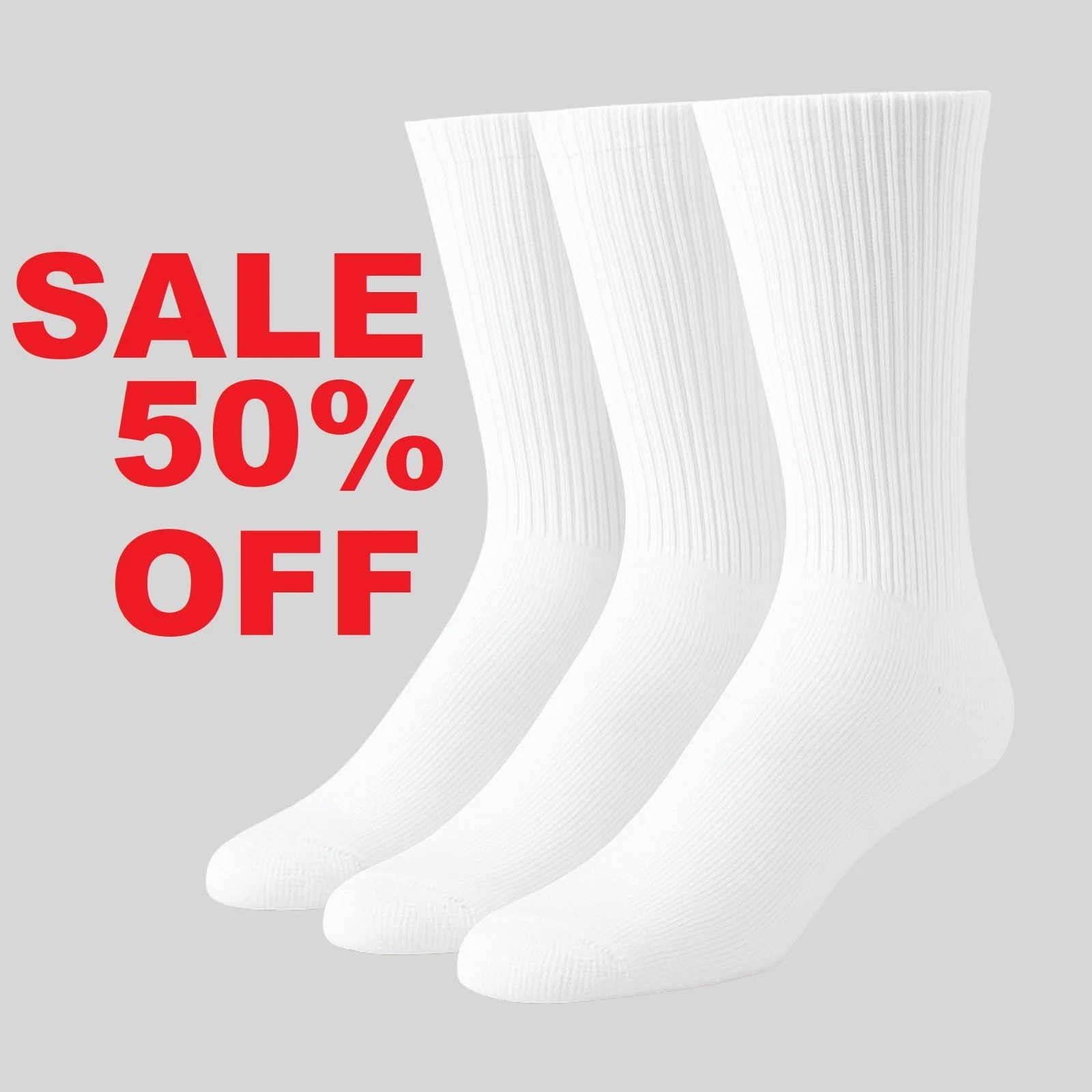 Cotton crew socks Pack of 3-12
Opens in a new window or tab