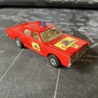 Matchbox Lesney Superfast 59 Mercury Fire Chief Car, red, helmet labels. VGC