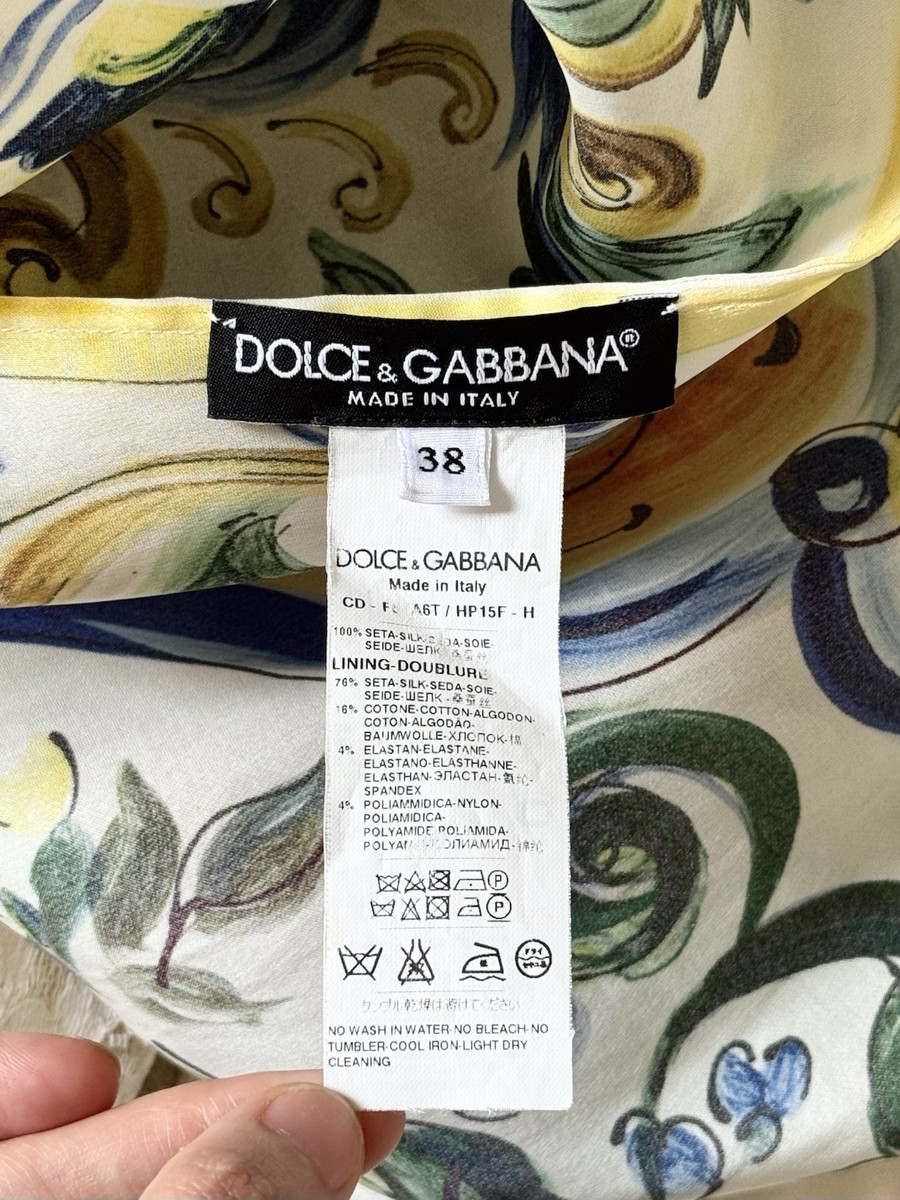Rare $6,500 Dolce & Gabbana Majolica Silk Midi Dress IT38 | eBay