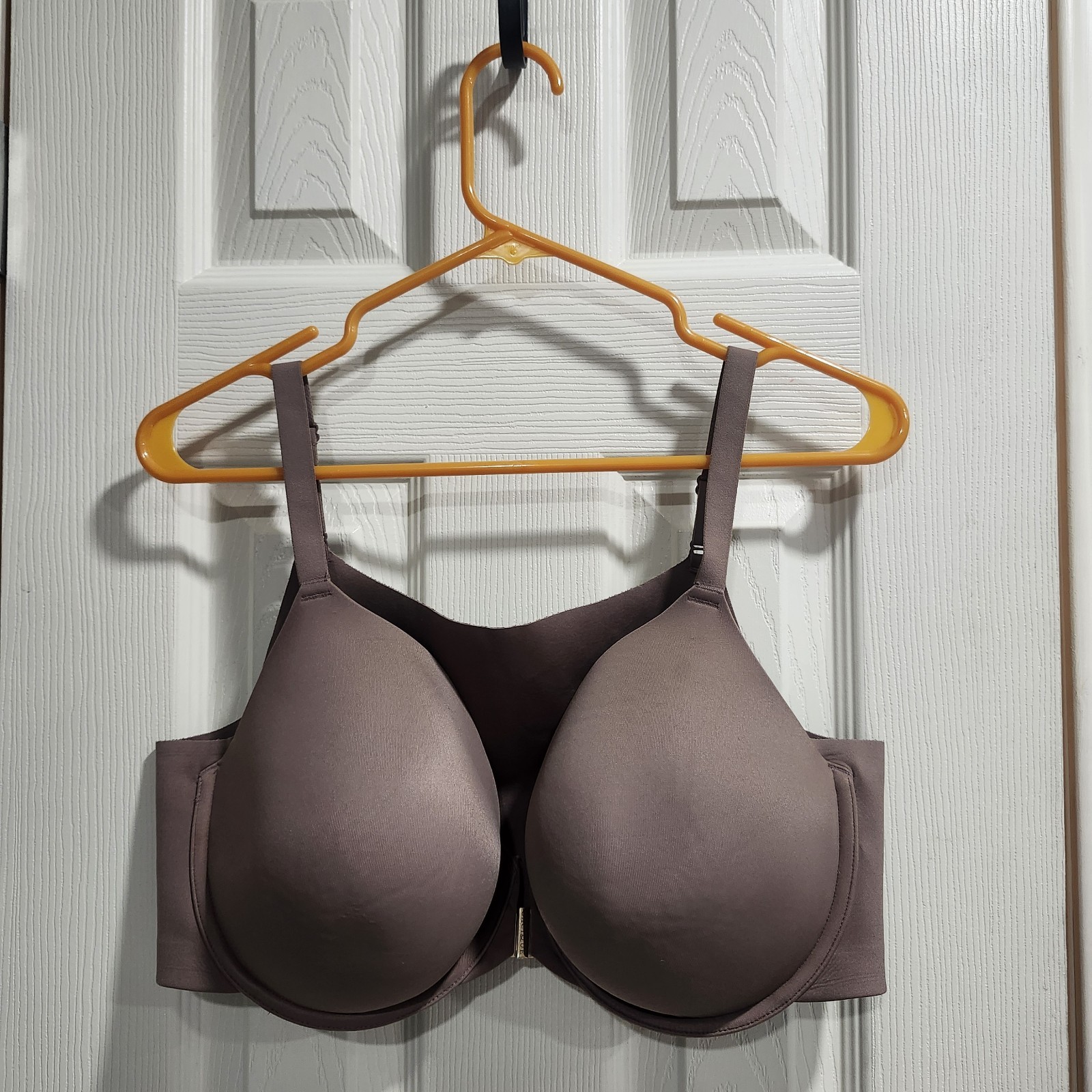 Cacique 42D Lightly Lined Full Coverage Bra Brown Front Closure Underwire