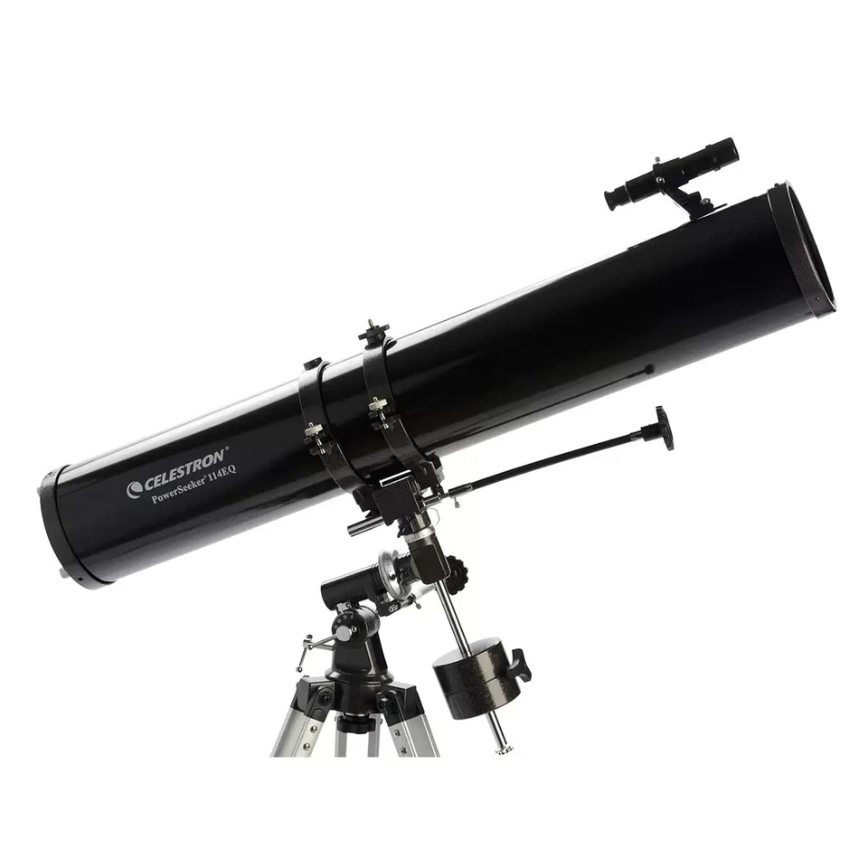 Celestron Powerseeker 114EQ Telescope with Motor Drive, Phone Adapter and Moon F - Image 2 of 4