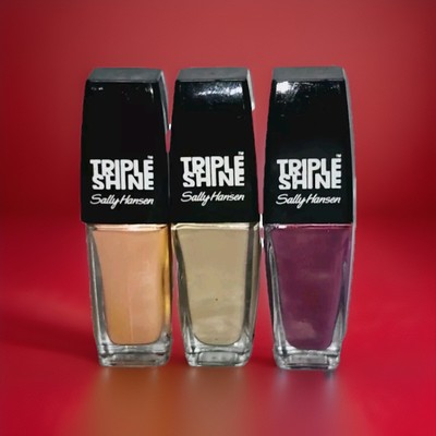 Sally Hansen Triple Shine Nail Polish 125 Peach Party Mixed 3pcs Read