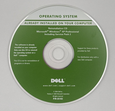 OEM Dell 0RX073 Windows XP Professional Service Pack SP2 Reinstall CD