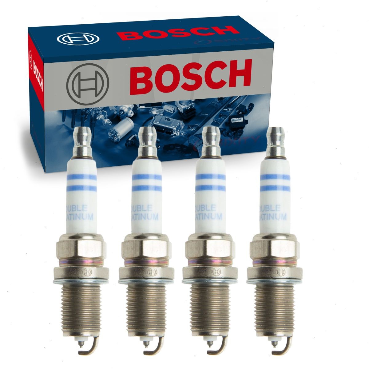4 pc Bosch Double Platinum Spark Plugs for 2006-2013 Audi A3 2.0L L4 wr