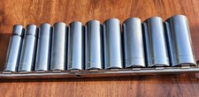 Vintage Craftsman 12 Drive 12 Point Extra Deep Sockets 10 Pcs 12-1 18