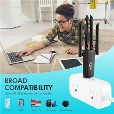 🔥USB WiFi Repeater – 4× 2.4 GHz External Antennas, 300 Mbps Wireless Extender🔥