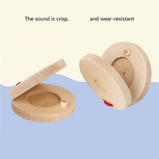 Kid Instruments Percussion Kindergarten Castanet Board Music Toy Round Ringboard