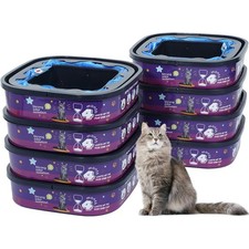 8 Pack Cat Litter Refill Bags Cartridge Compatible 7 x 3.1 x 1.9 inches, blue