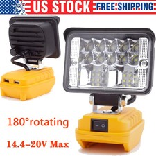 Portable Flood Light Outdoor Led Work Light Flashlight Torch For Dewalt 20v Max