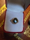 Unisex 9k Yellow Gold Antique Vintage Bloodstone Signet Ring Size 8.25 — photo 1